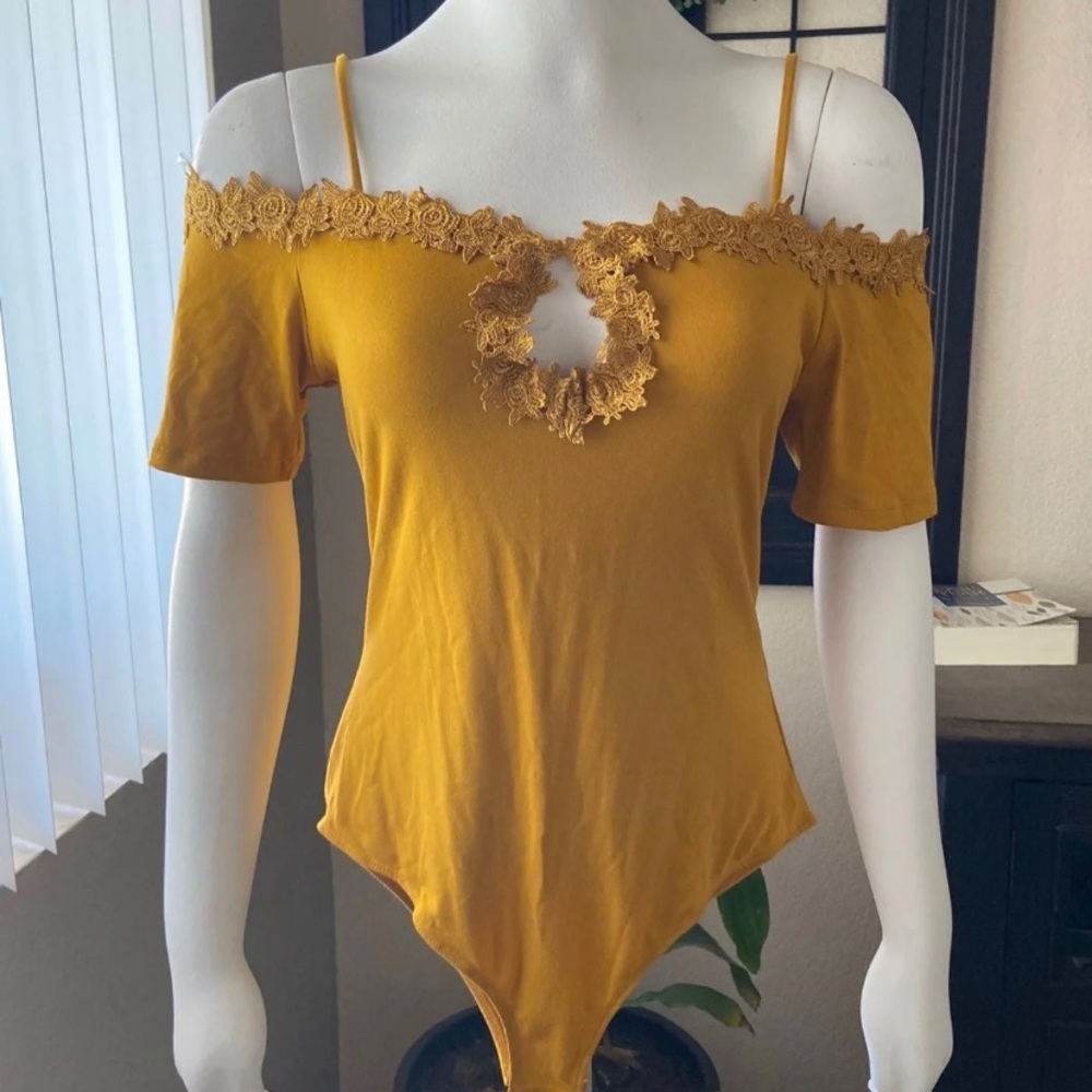 Mustard Lace Bodysuit